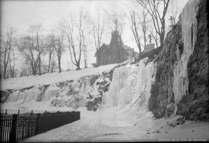 1930-Winter Conditions Behind the Basin of the MccTavish Reservoir