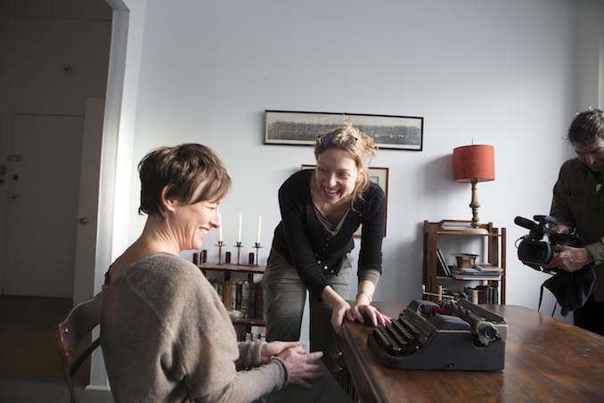 Rehearsal laugh at the studio with actress Pascale Bussieres@Daniel Plante