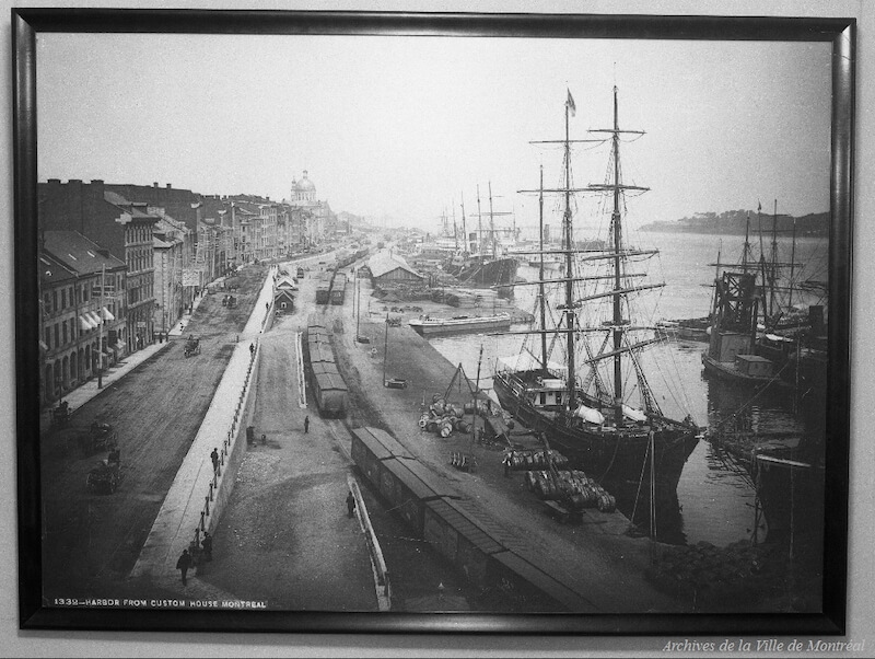 1860-Reportage photographique sur le vieux port de Montréal