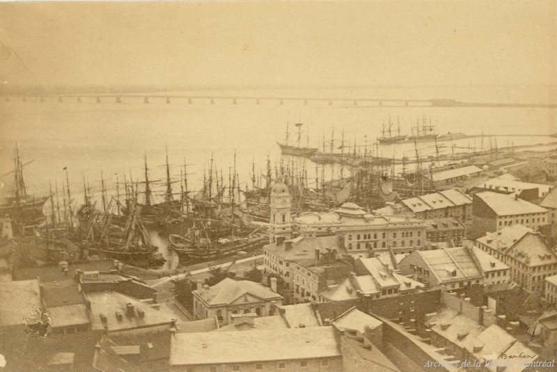 1864-Port de Montréal à la Place du marché
