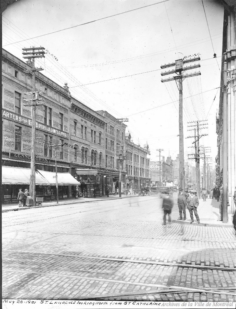 1921-St. Lawrence looking North from St. Catherine