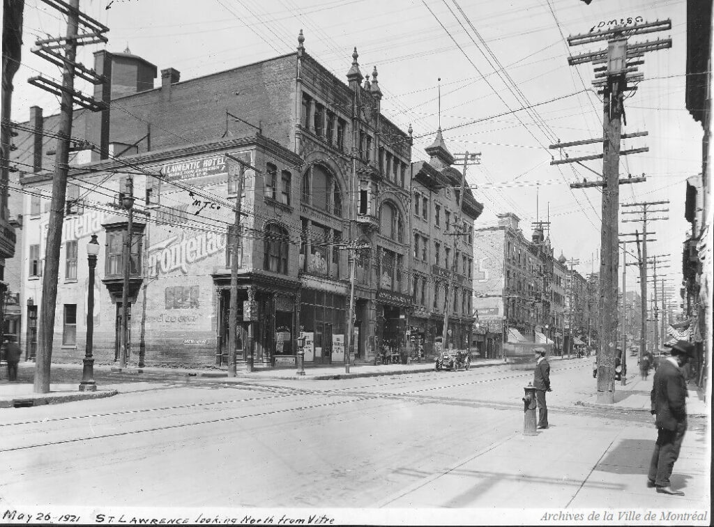 Photographies anciennes du Boulevard SaintLaurent à Montréal
