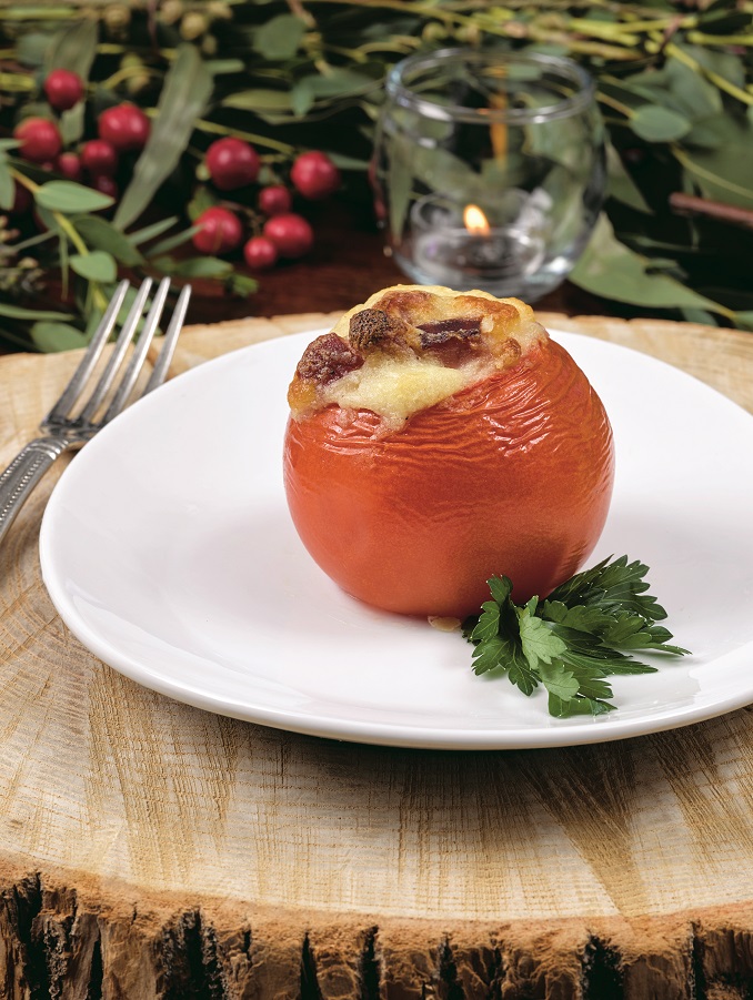 Ham & Béchamel Baked Tomatoes