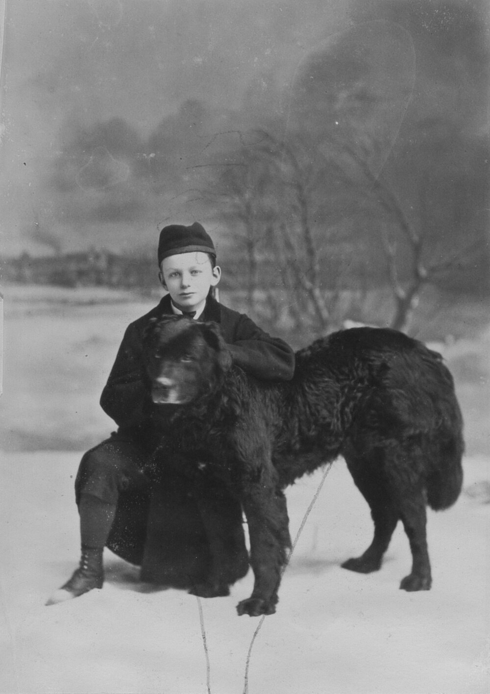 1880 - Master Arthur F. Sandham and dog, Montreal