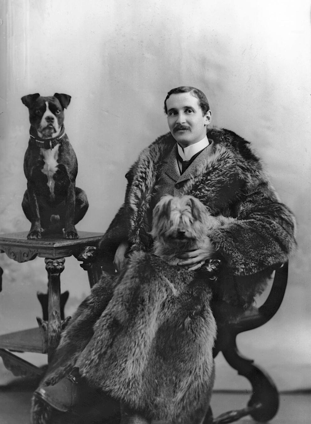 1898 - J. B. Patterson and dog, Montreal