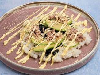 Recipe for Sushi Pizza with Tinned Tuna