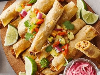 Recipe for Chicken Taquitos with Pineapple Salsa