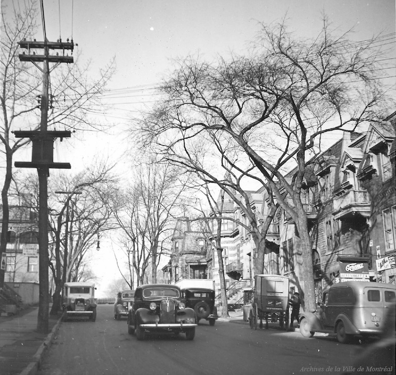 1937 - St. Hubert Street - Looking North towards Sherbrooke St.