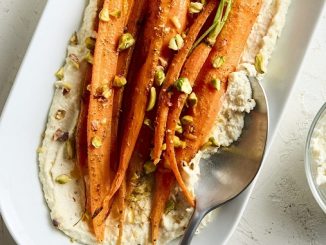 Recipe for Roasted Carrots with Lemon-Infused Ricotta