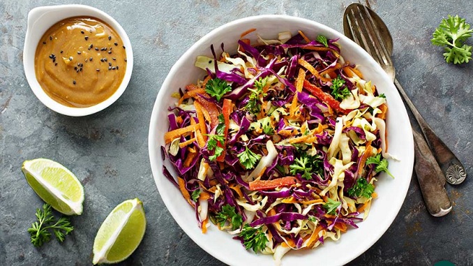 Recipe for Asian Coleslaw with Ginger Soy Dressing