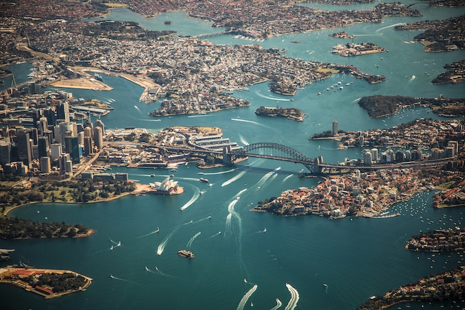 aerial photo of sydney, australia