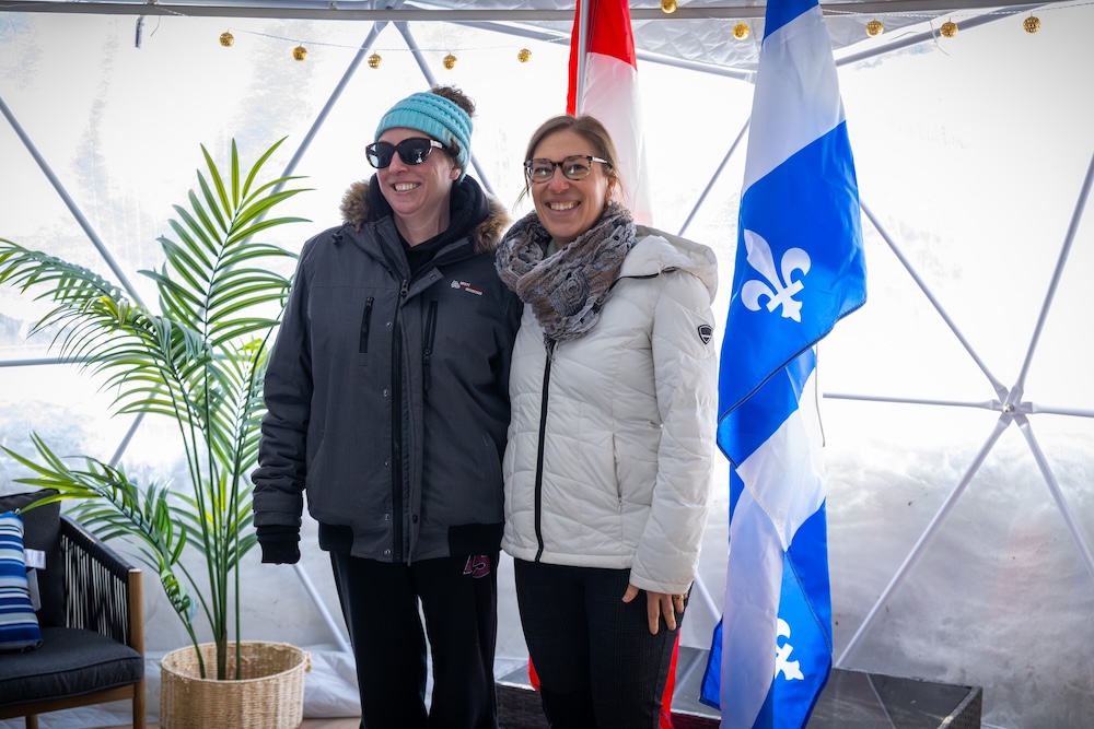 Co-Owner of Wildwood Nature Escape Genevieve Cooke with Liberal MP for the Pontiac Region Sophie Chatel.