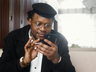 Man using his cell phone