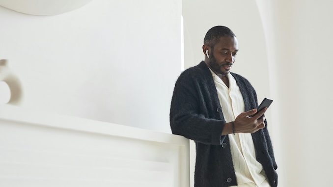 Man using his phone