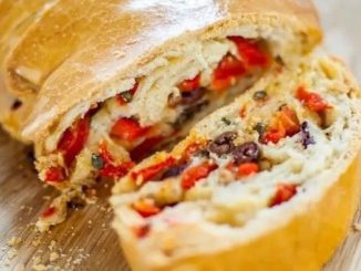 Recipe for Rolled Pizza with Vegetables