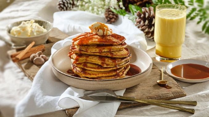 Recipe for Holiday Brunch Eggnog Pancakes