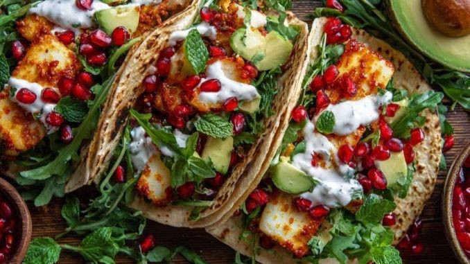 Recipe for Hot Honey Halloumi Tacos