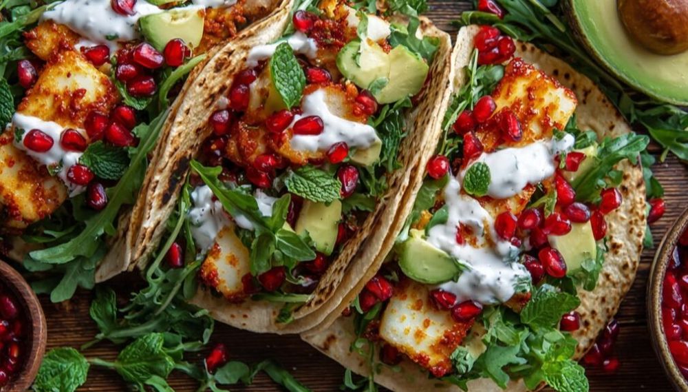 Recipe for Hot Honey Halloumi Tacos