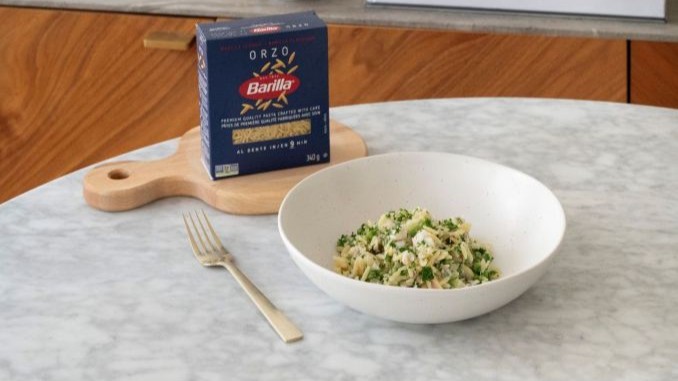 Recipe for Crab & Green Pea Barilla Orzo Pasta Salad